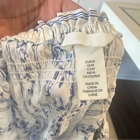 Blue Floral Print Women's Dress - Picture 8 of 9